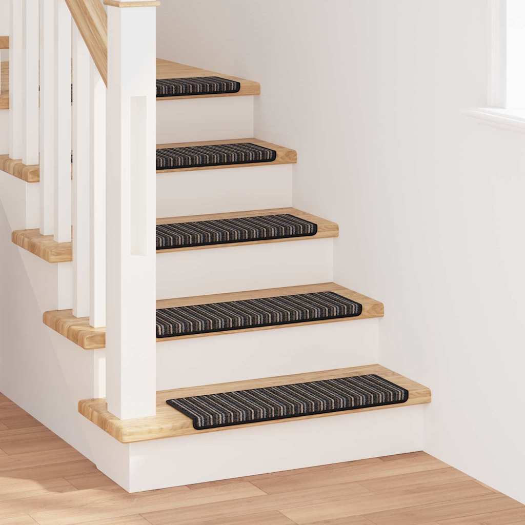 Selbstklebende Treppenschoner 15 pcs Anthrazit 65 x 21 x 4 cm