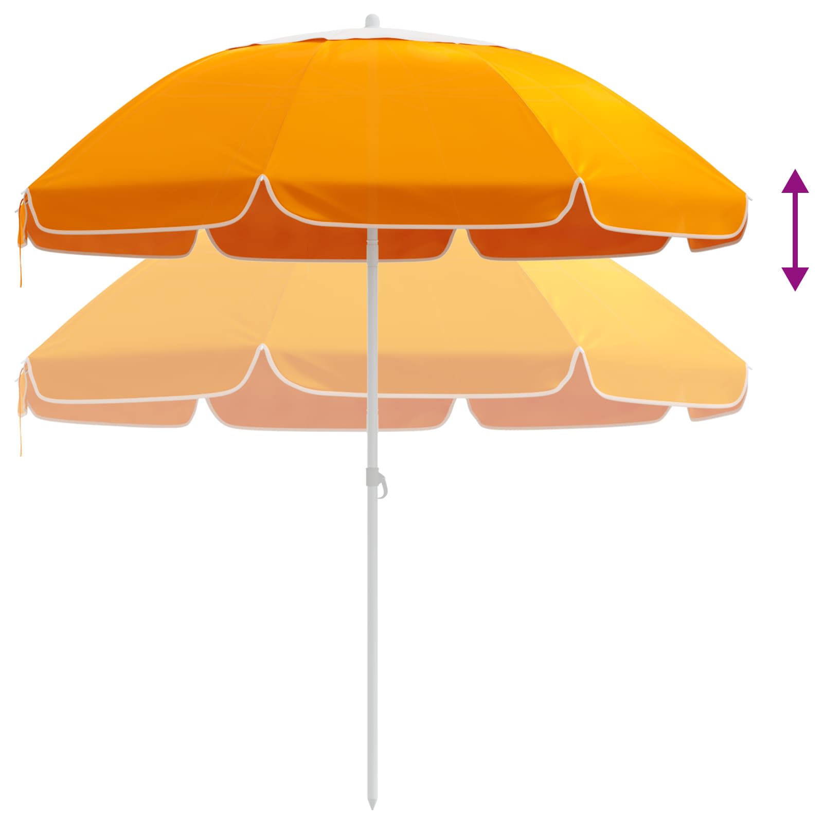 Sonnenschirm mit Stahlmast Sandfarbe 180 cm