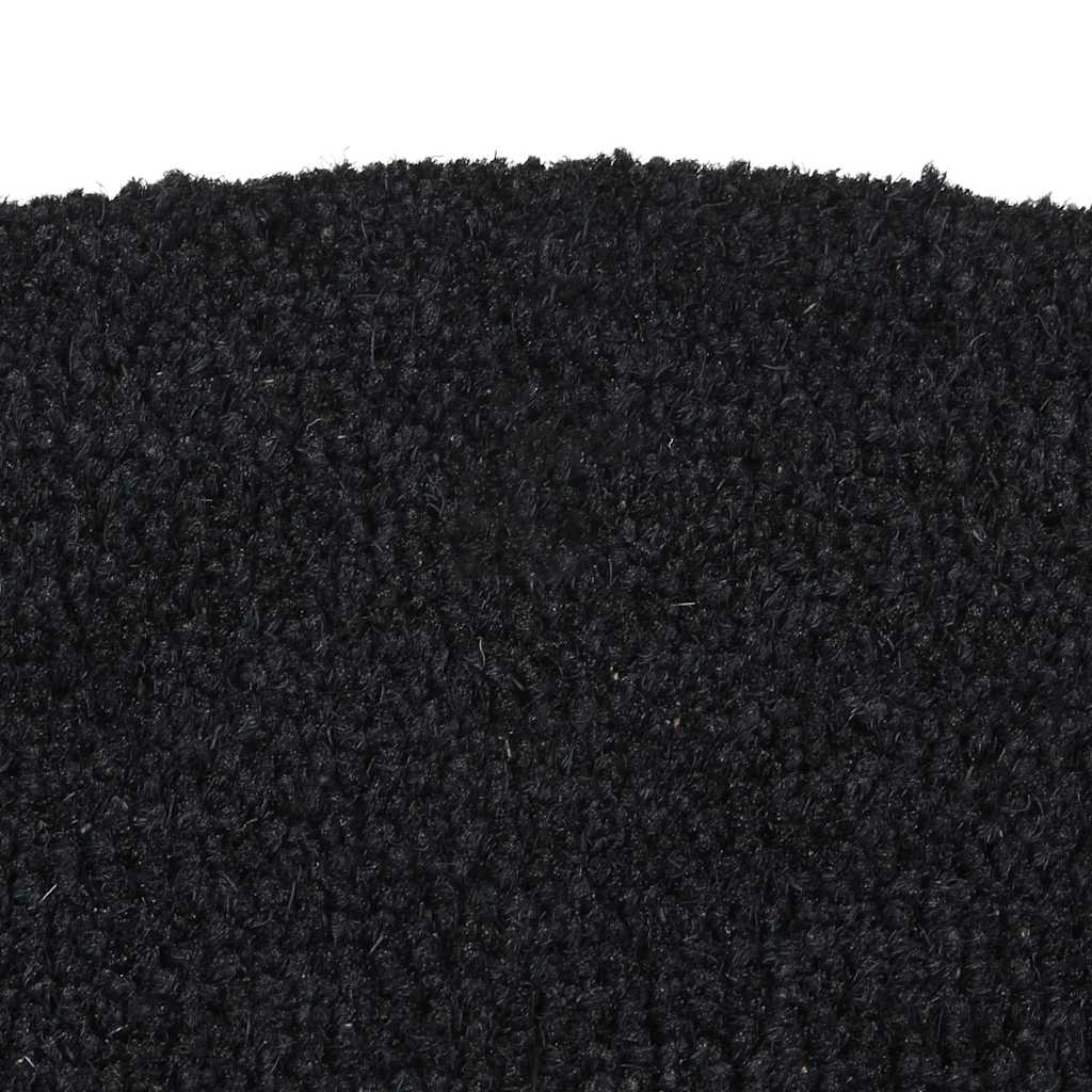Fußmatte Schwarz Halbrund 60x90 cm Kokosfaser Getuftet