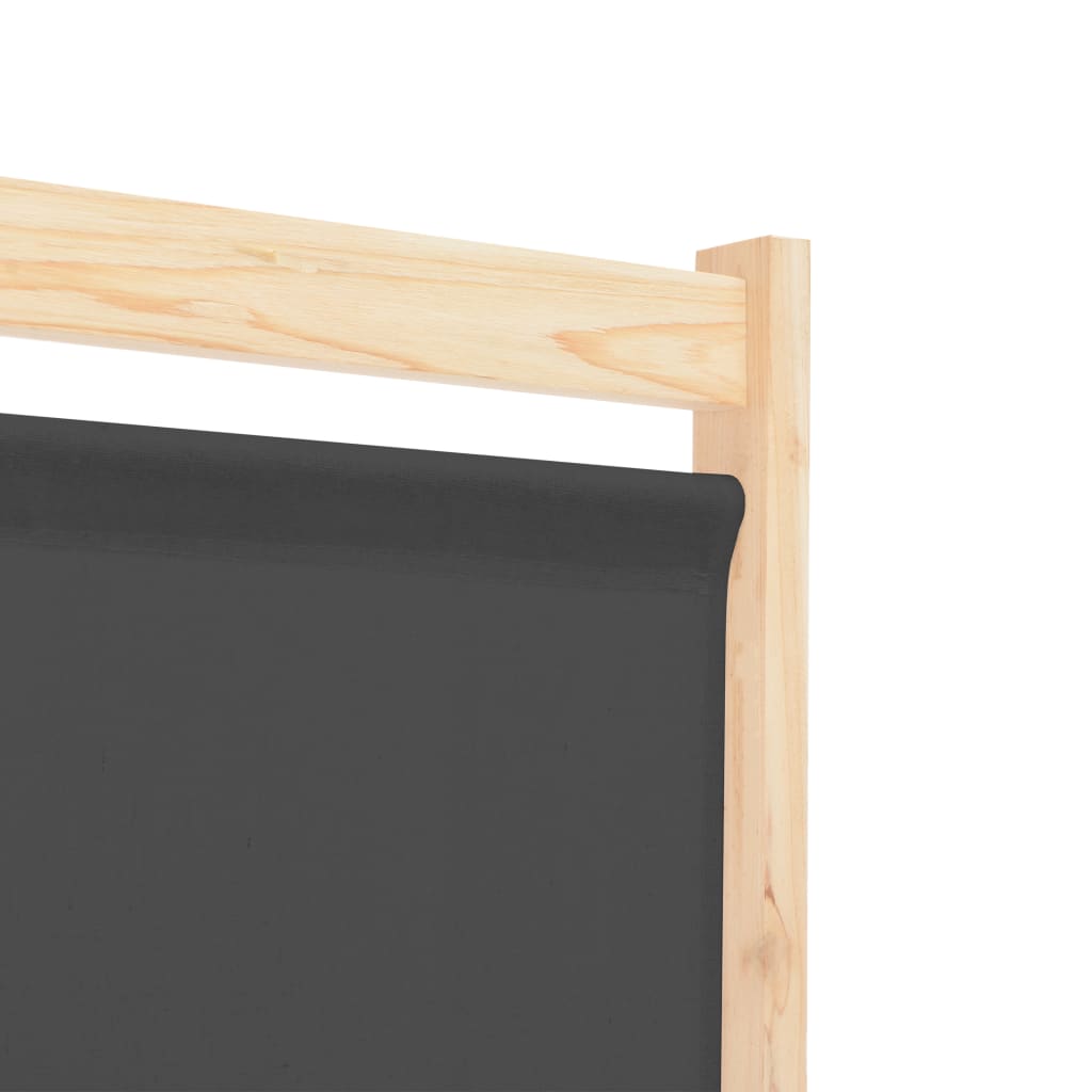 5-teiliger Raumteiler Creme 200 x 170 x 4 cm Stoff