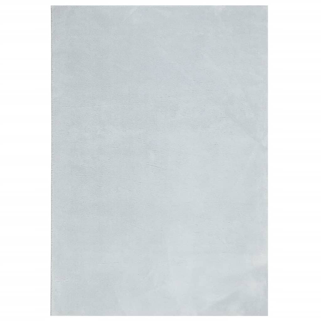 Teppich HUARTE Kurzflor Weich und Waschbar Anthrazit 60x110 cm