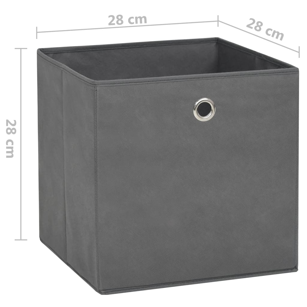 Aufbewahrungsboxen mit Deckeln 10 Stk. 28x28x28 cm Schwarz