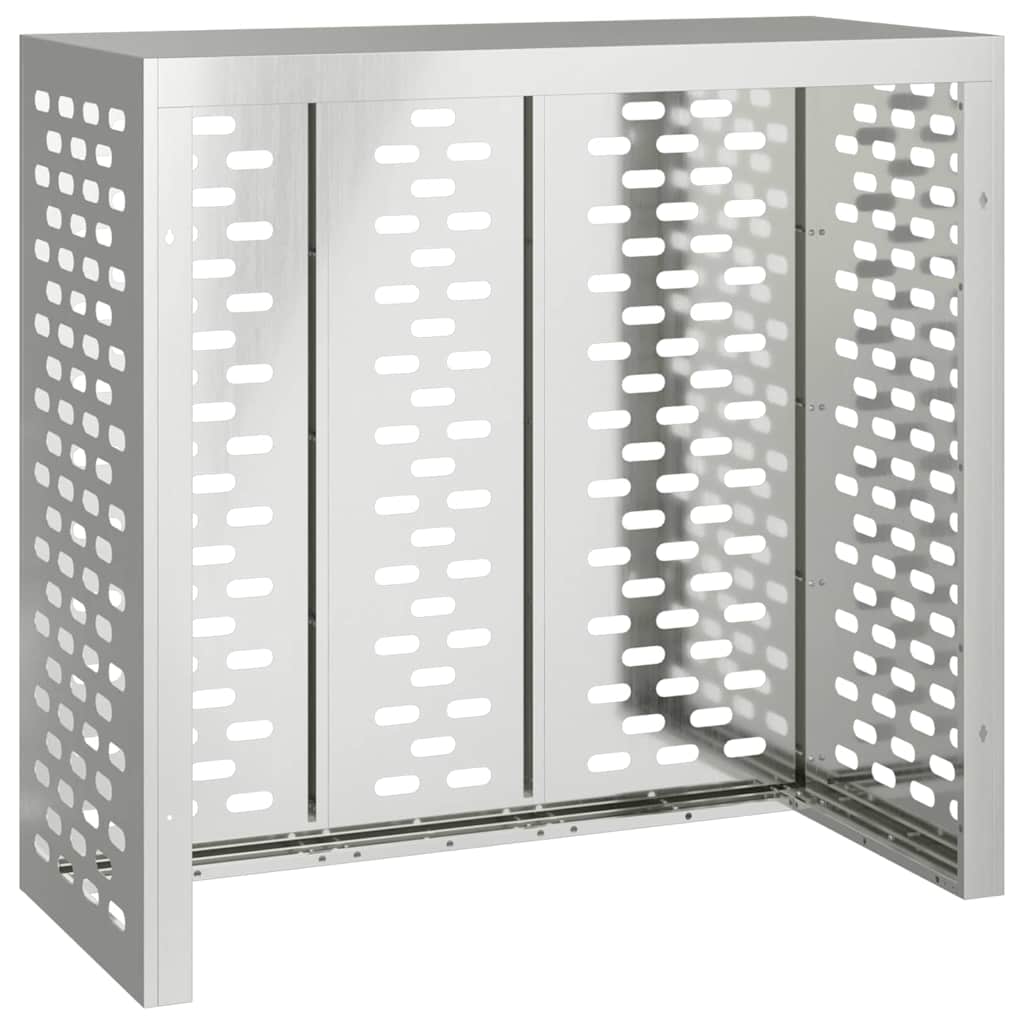 Klimaanlagenabdeckung Schwarz 90 x 40 x 60 cm Stahl