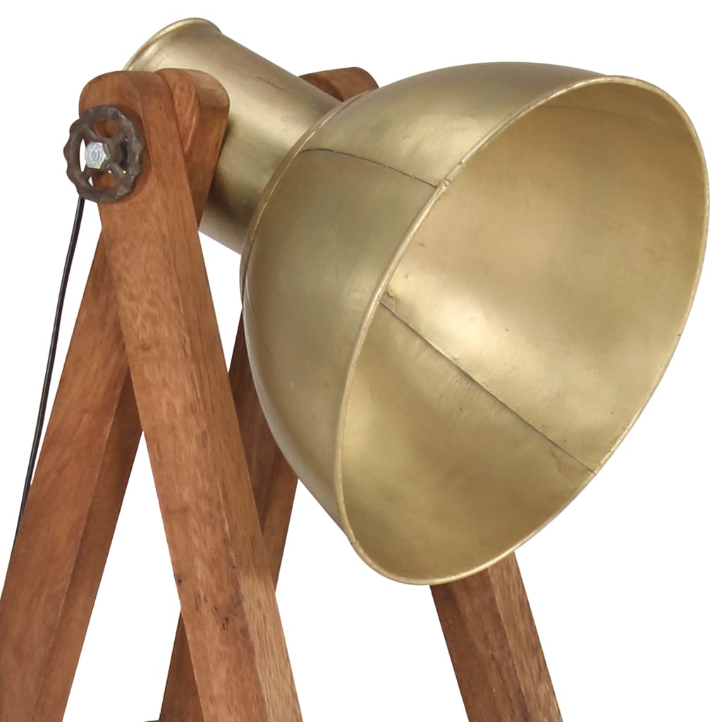 Stehlampe Silbern E27 Mango Massivholz