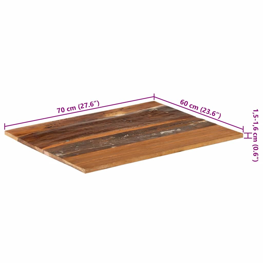 Tischplatte Massivholz Akazie 15-16 mm 60x80 cm