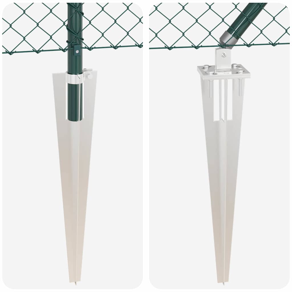 Outdoor Kettenglied-Zaun Erdfixierung 10 x 0,4 m Grün Netz