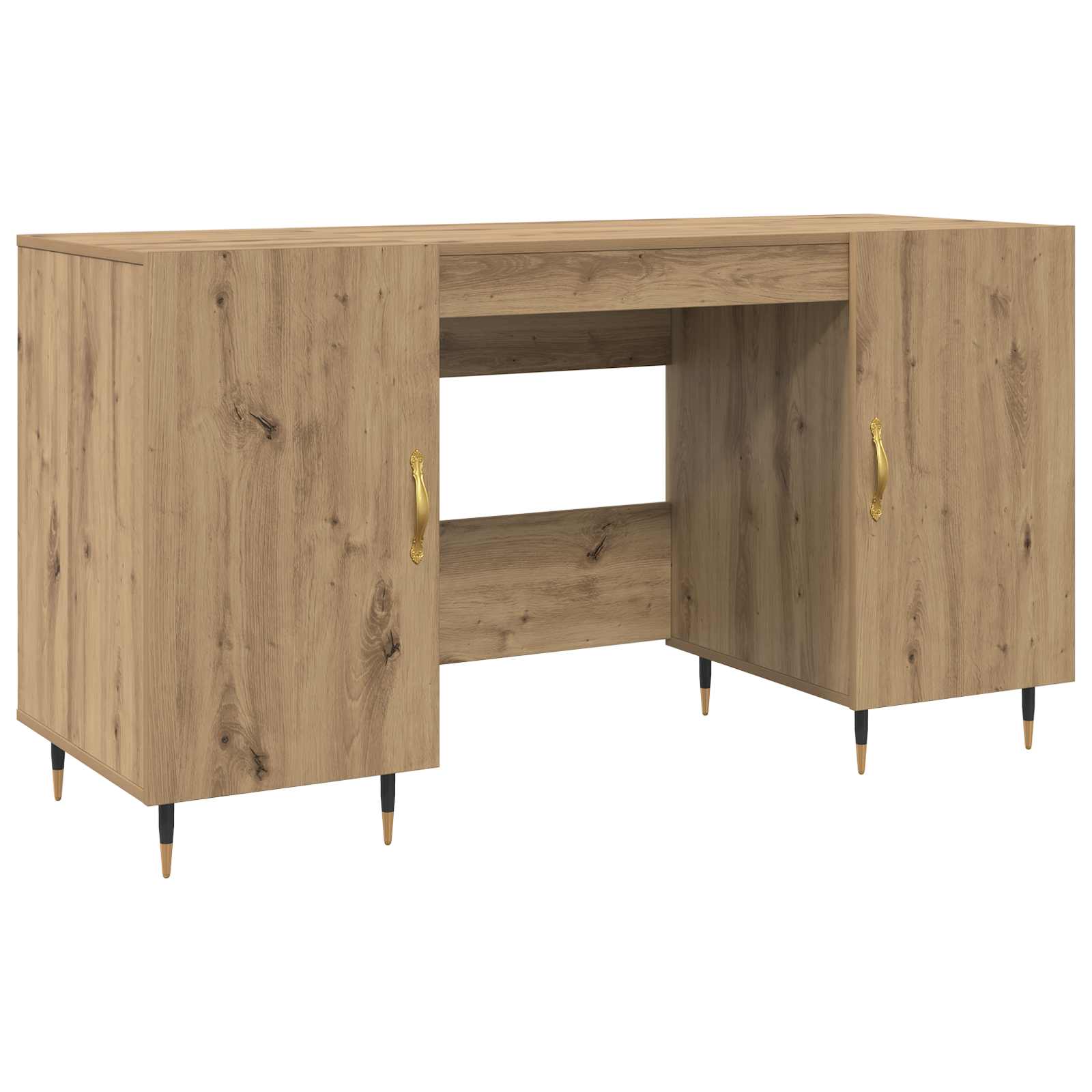 Schreibtisch Betongrau 140x50x75 cm Holzwerkstoff
