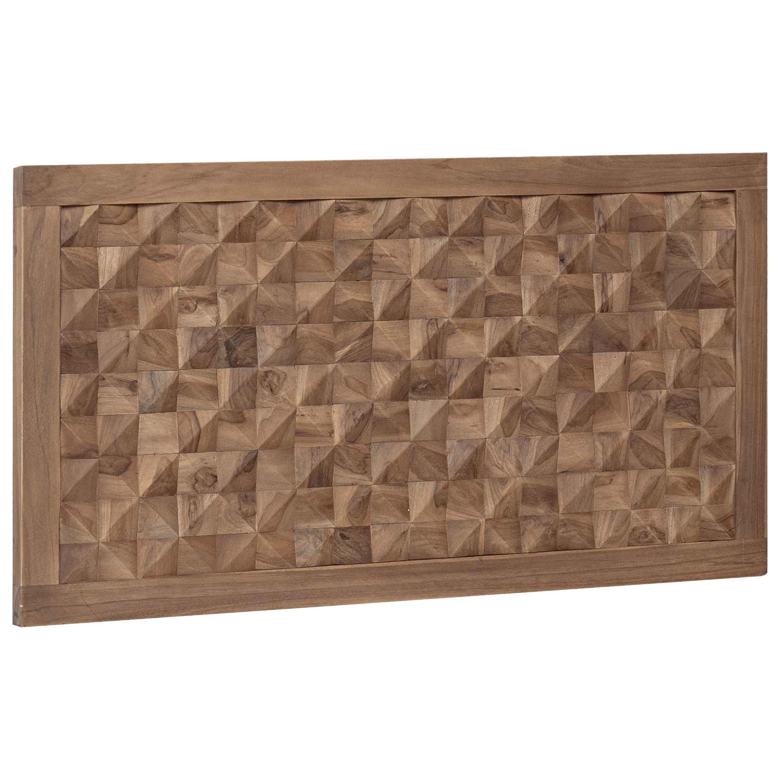 Bettkopfteil Natur Massivholz Teak