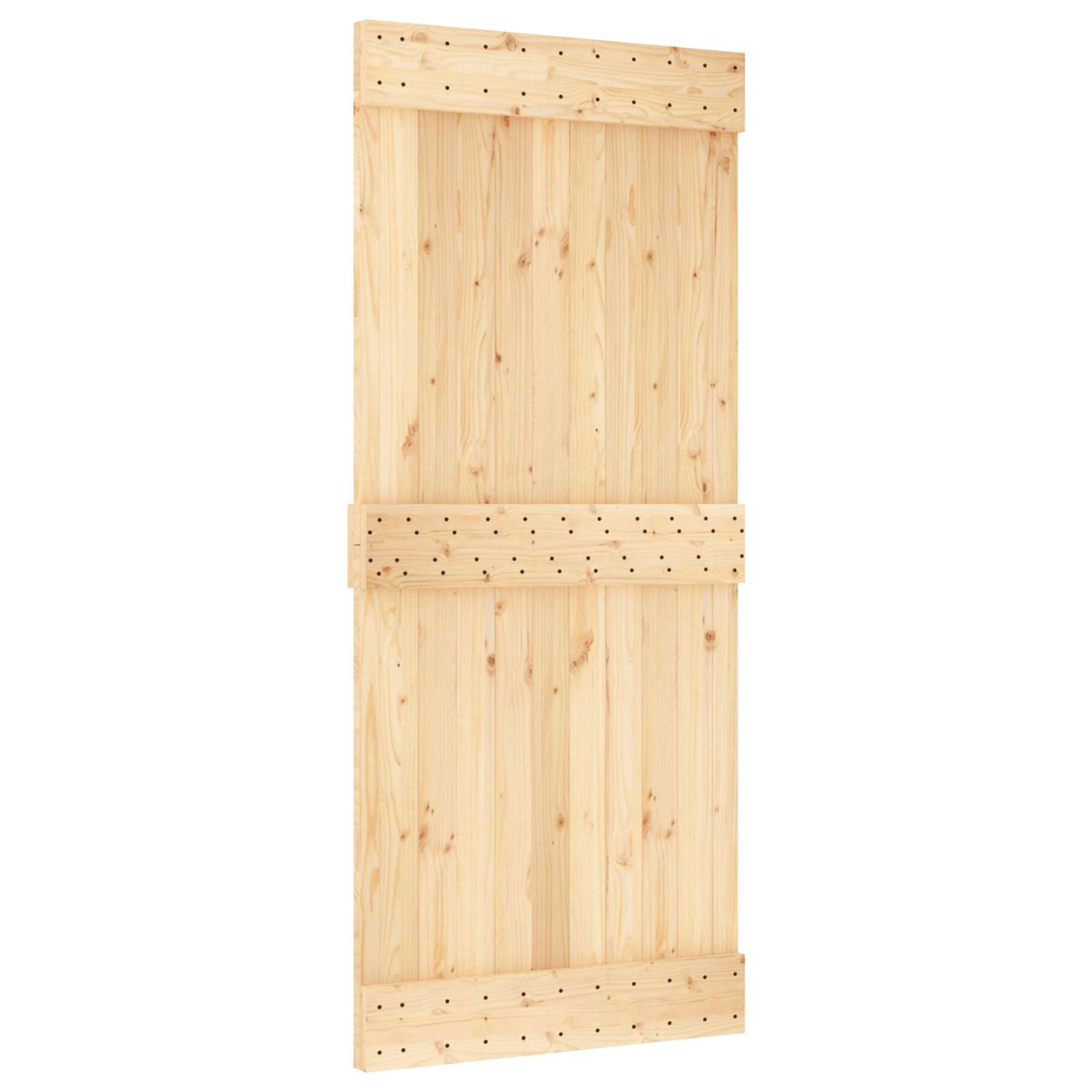 Schiebetür NARVIK Natürlich und Schwarz 70 x 210 cm (152,5 cm)