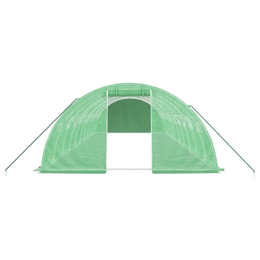 Gewächshaus mit Stahlrahmen Grün 8 m² 4x2x2 m