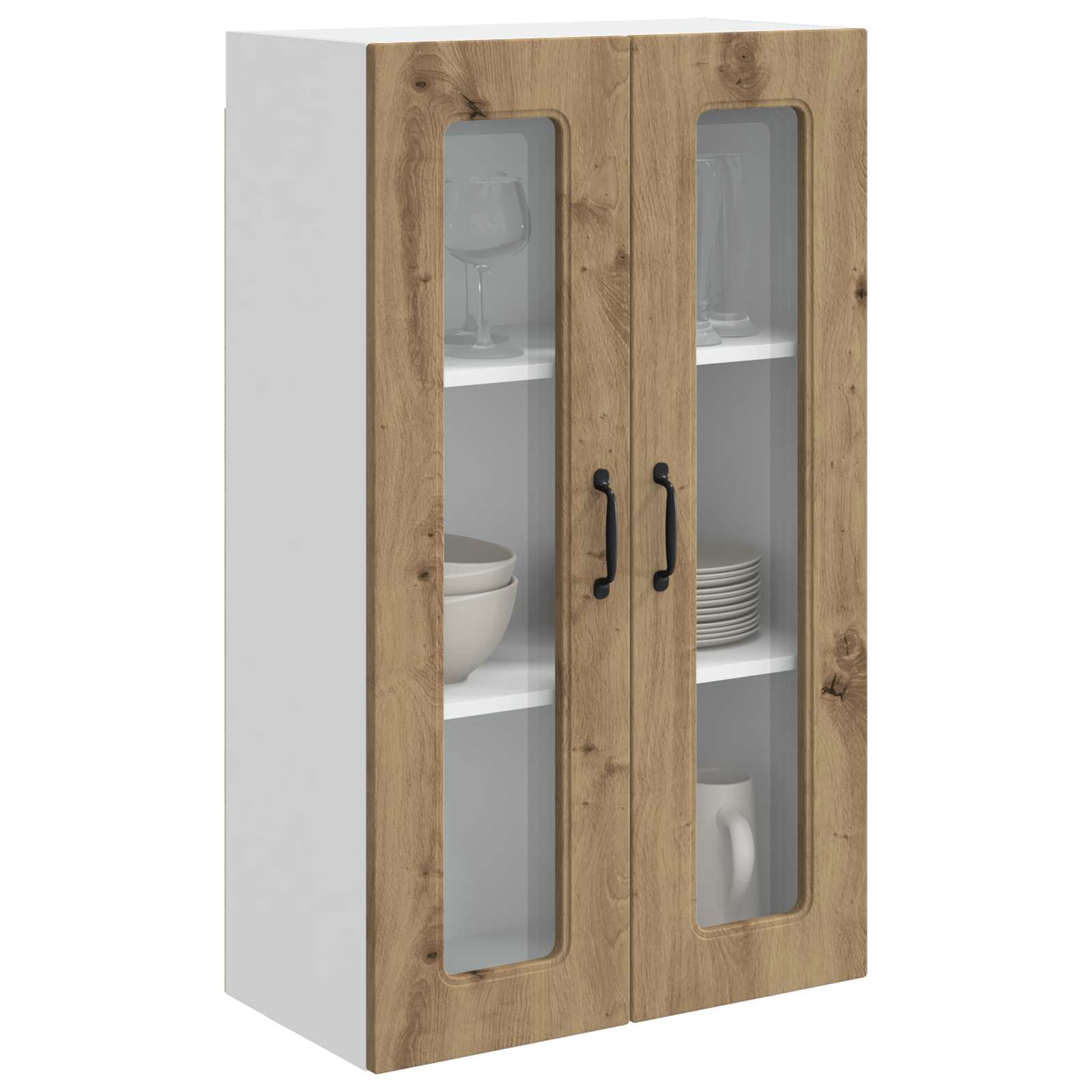 Herdumbauschränke 2 Stk. Kalmar Weiß Holzwerkstoff