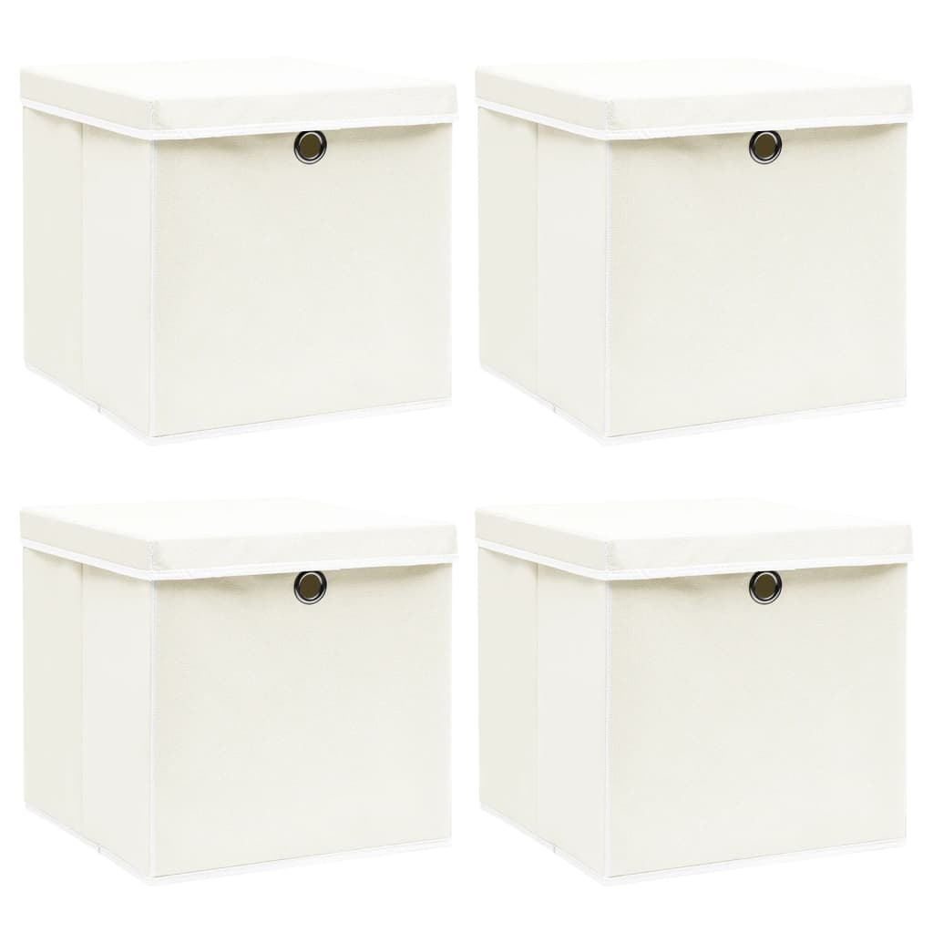 Aufbewahrungsboxen 4 Stk. Blau 32x32x32 cm Stoff