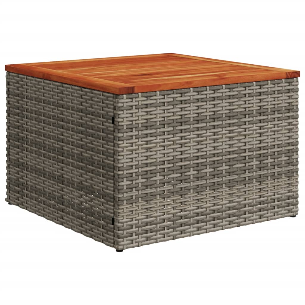 10-tlg. Garten-Sofagarnitur mit Kissen Schwarz Poly Rattan