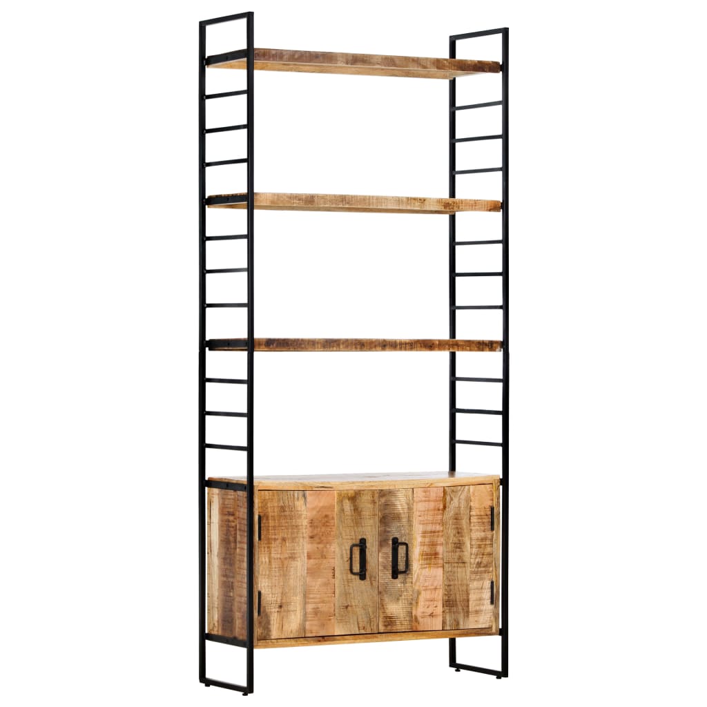 Bücherregal 4 Ebenen 80x30x180 cm Altholz Massiv