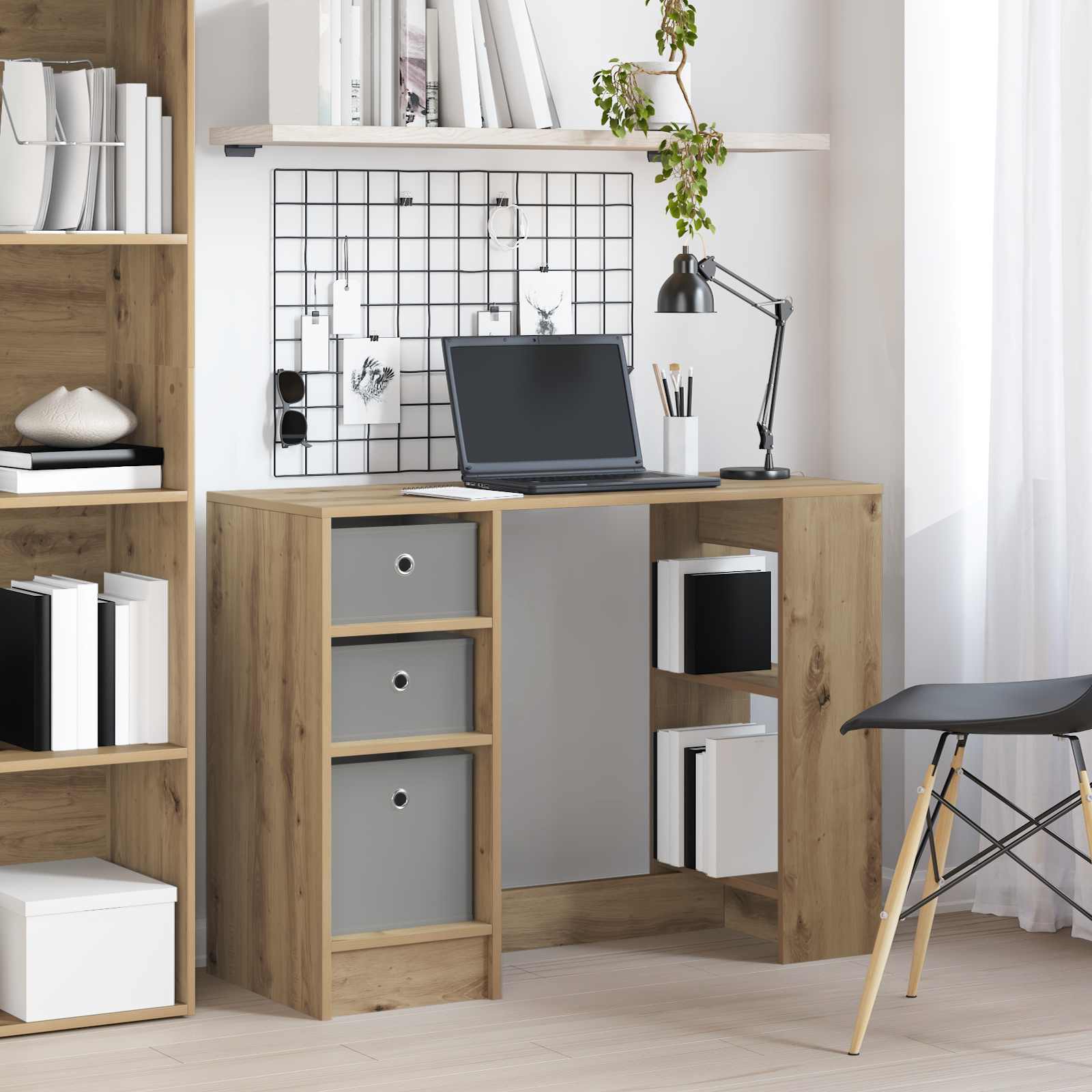 Schreibtisch mit Schubladen Weiß 100 x 40 x 75 cm Holzwerkstoff