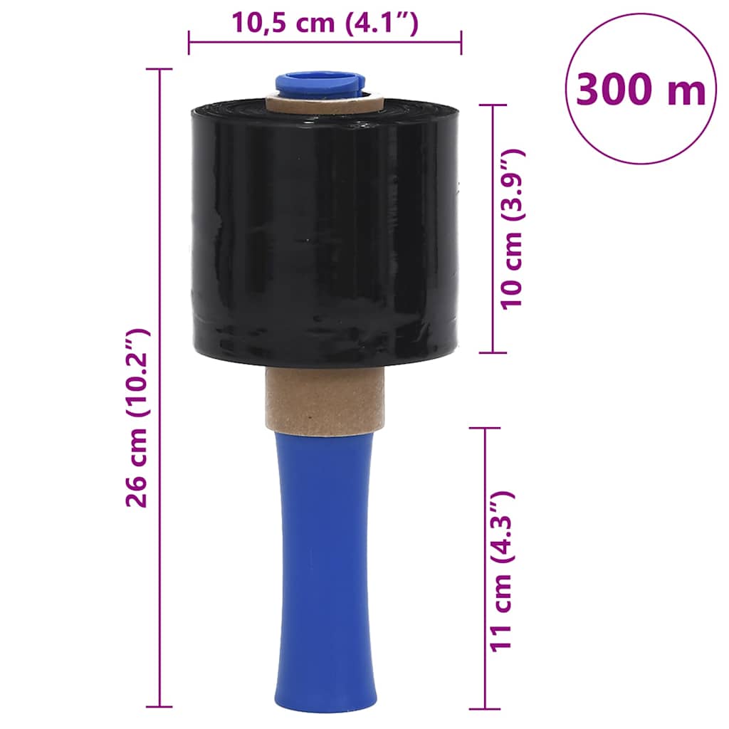 Stretchfolie mit Griff 10 Stk. Transparent 23 μm 50 cm x 150 m