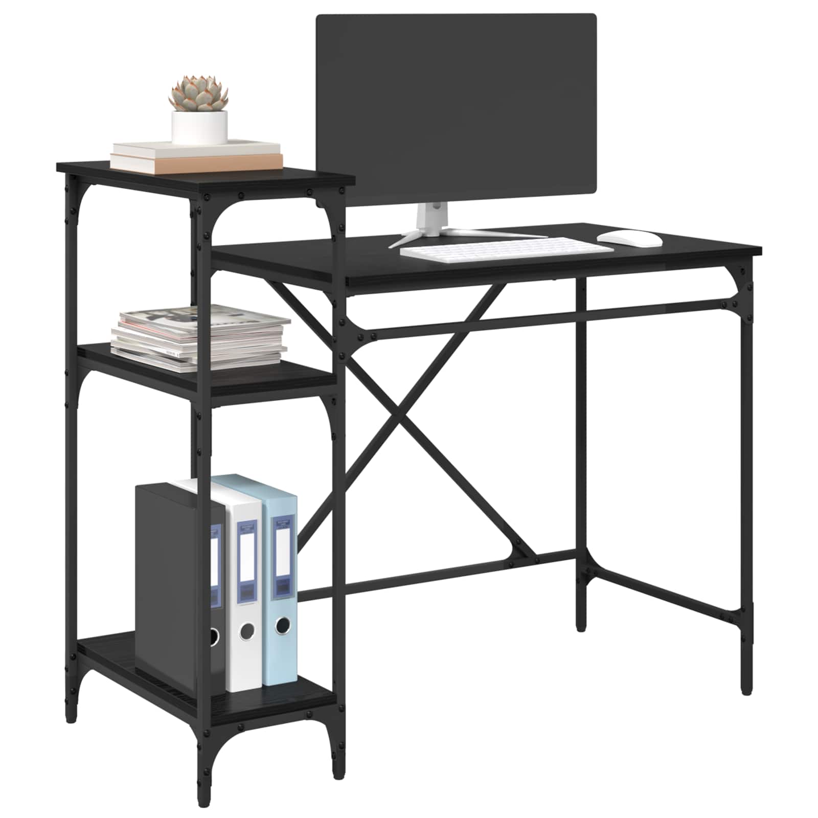 Schreibtisch mit Regal Sonoma-Eiche 135x50x90 cm Holzwerkstoff