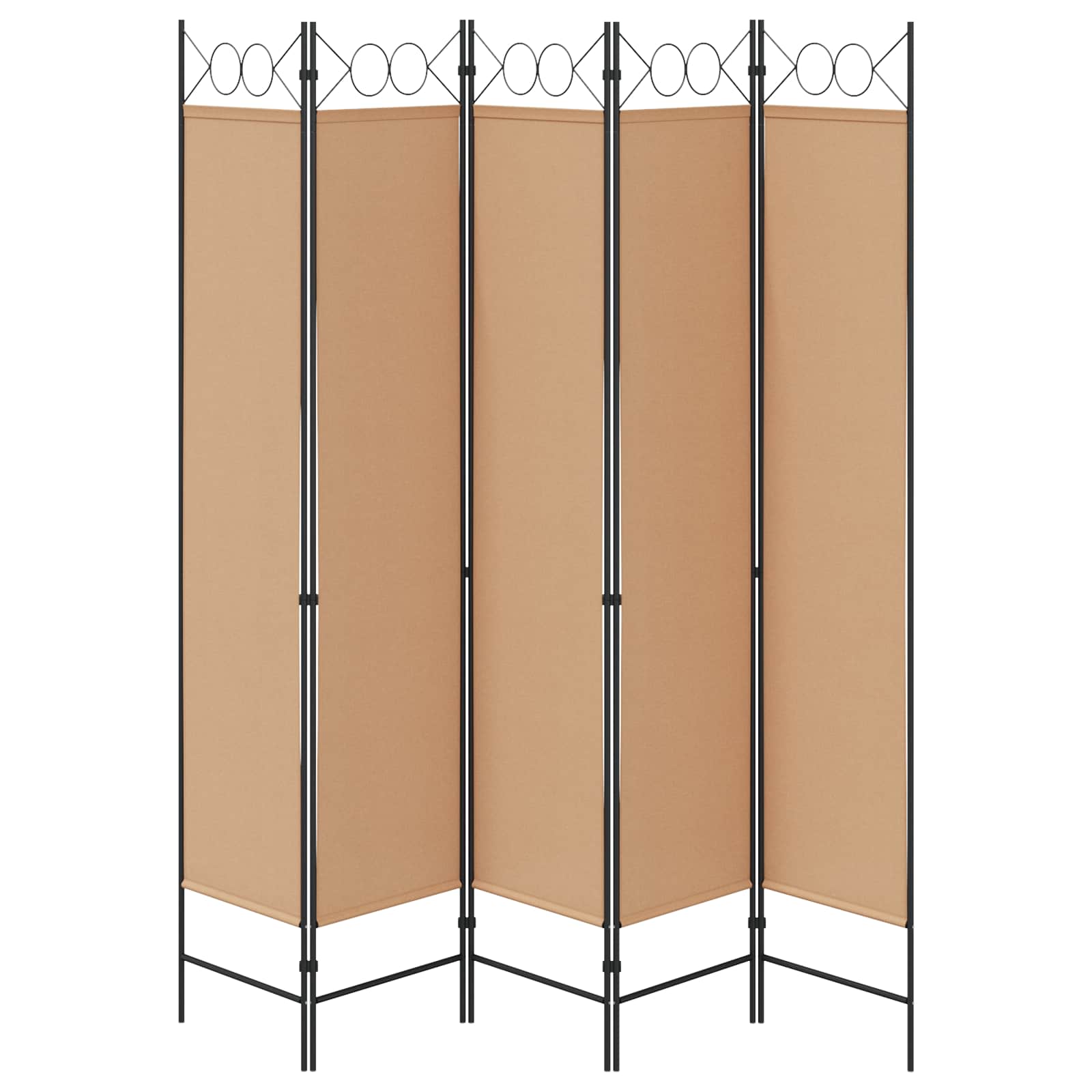3-teiliger Raumteiler Beige 120 x 200 cm Stoff