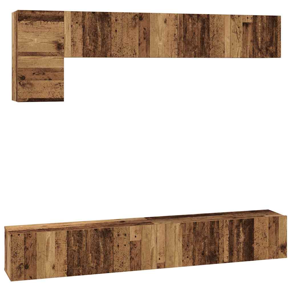 5-tlg. TV-Schrank-Set Weiß Holzwerkstoff