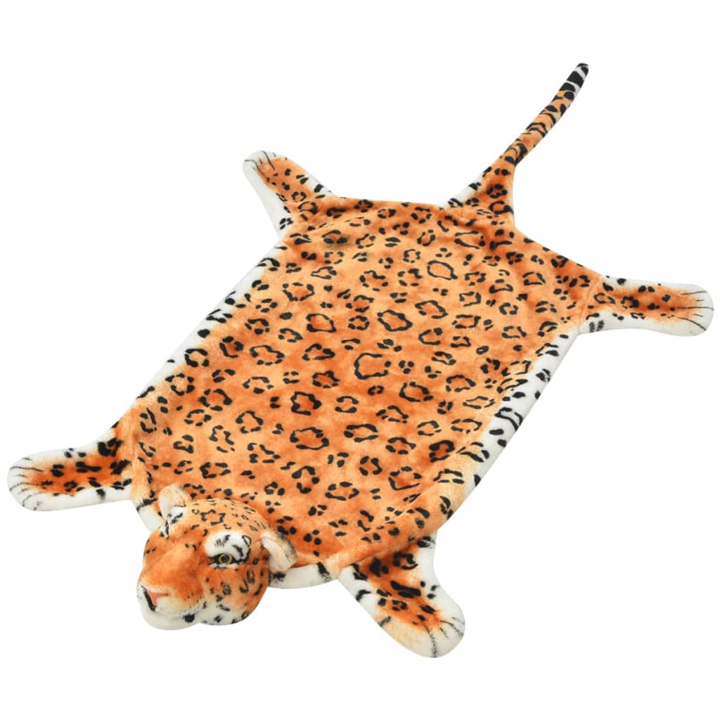 Plüsch Leopardenfell Teppich 139 cm Braun