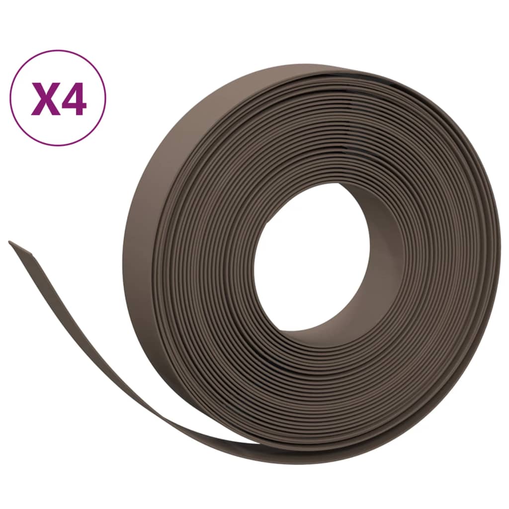 Gartenumrandung 25 m 10 cm PE Grau