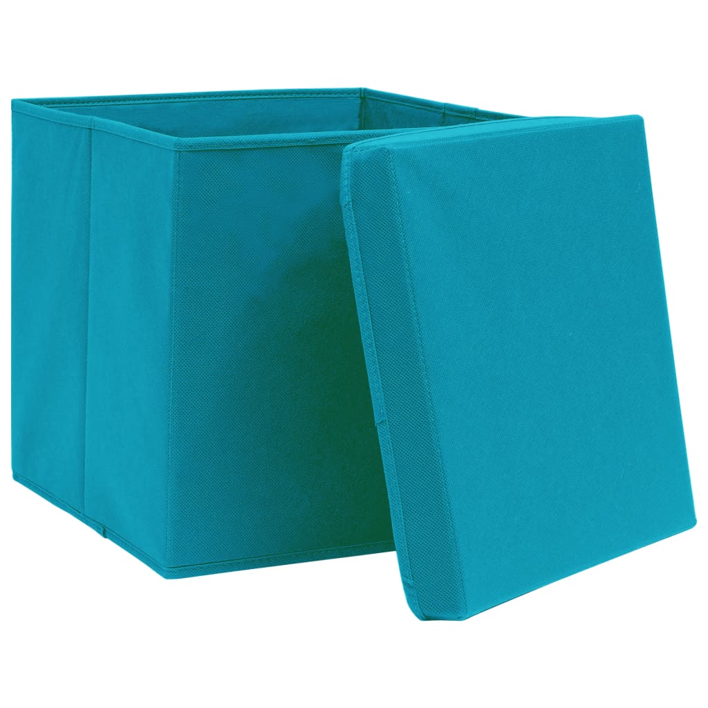 Aufbewahrungsboxen 4 Stk. Blau 32x32x32 cm Stoff