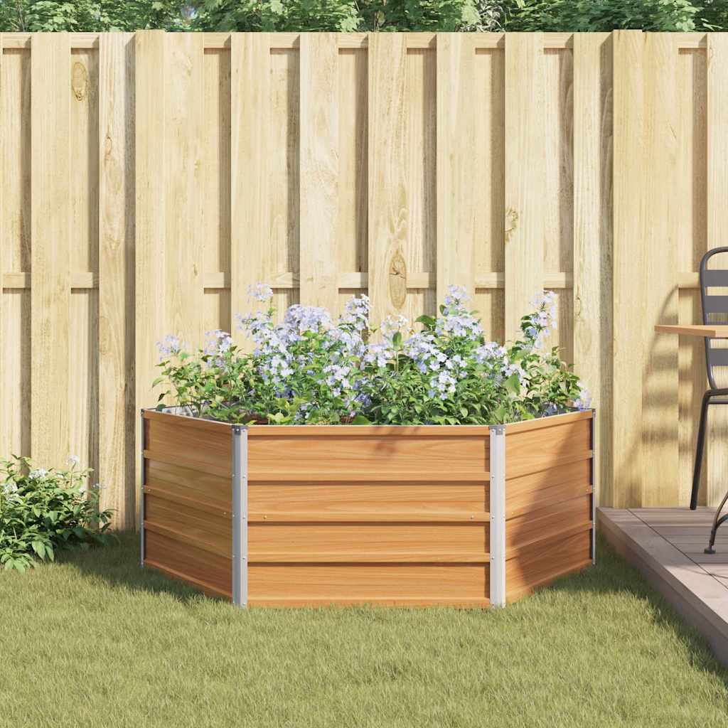 Garten-Hochbeet 129x45 cm Verzinkter Stahl Silber