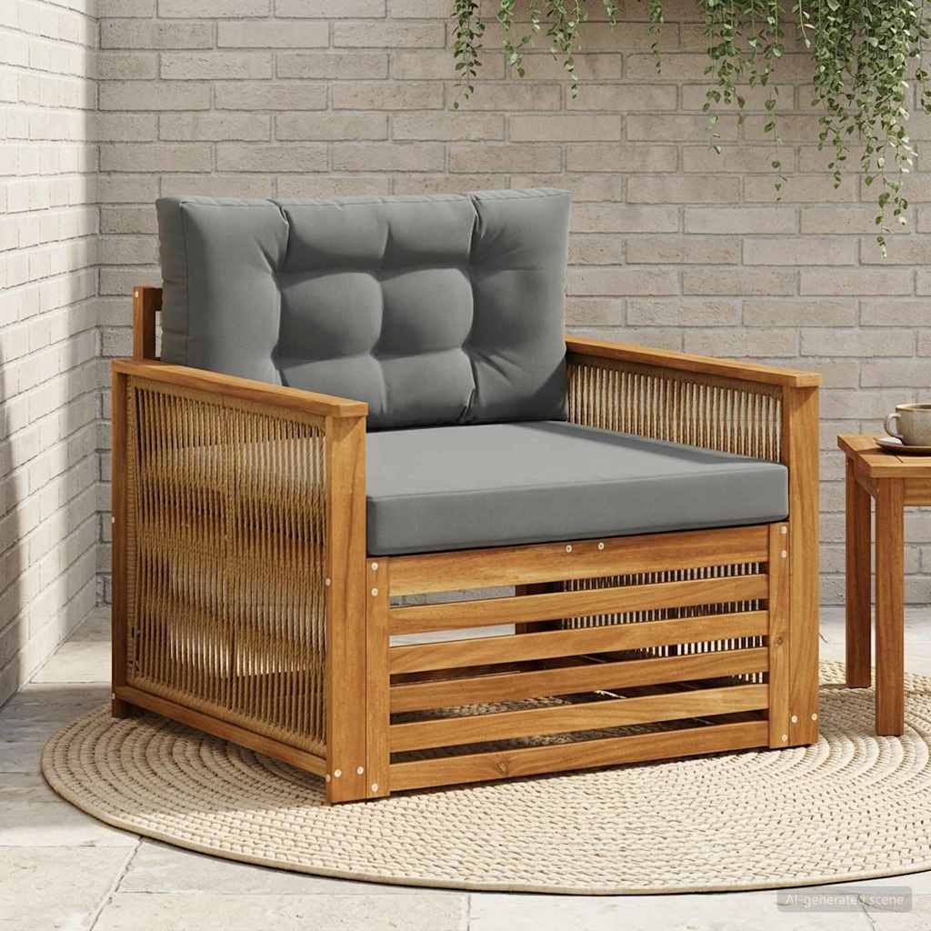 2 Stück Outdoor-Sofa Natur
