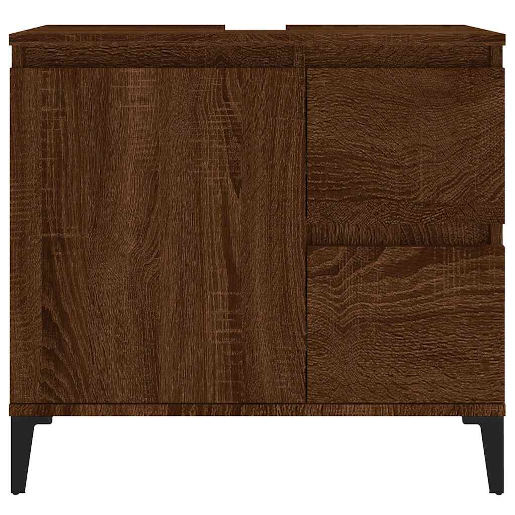 Badschrank Weiß 65x33x60 cm Holzwerkstoff