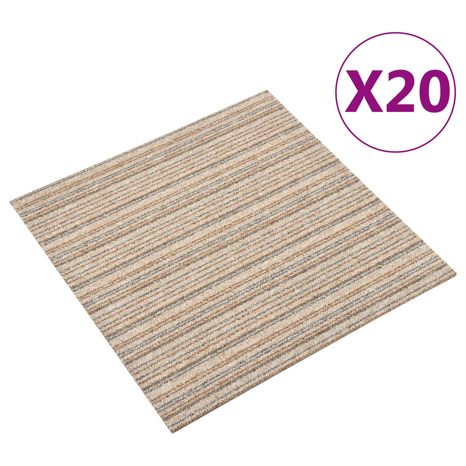 Teppich 20 pcs Gestreiftes Anthrazit 50 x 50 cm