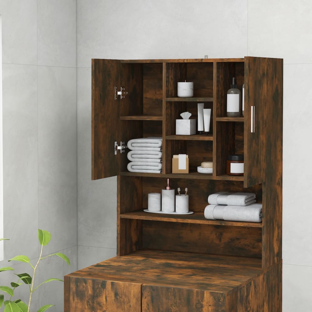 Waschmaschinenschrank Weiß 70,5x25,5x90 cm