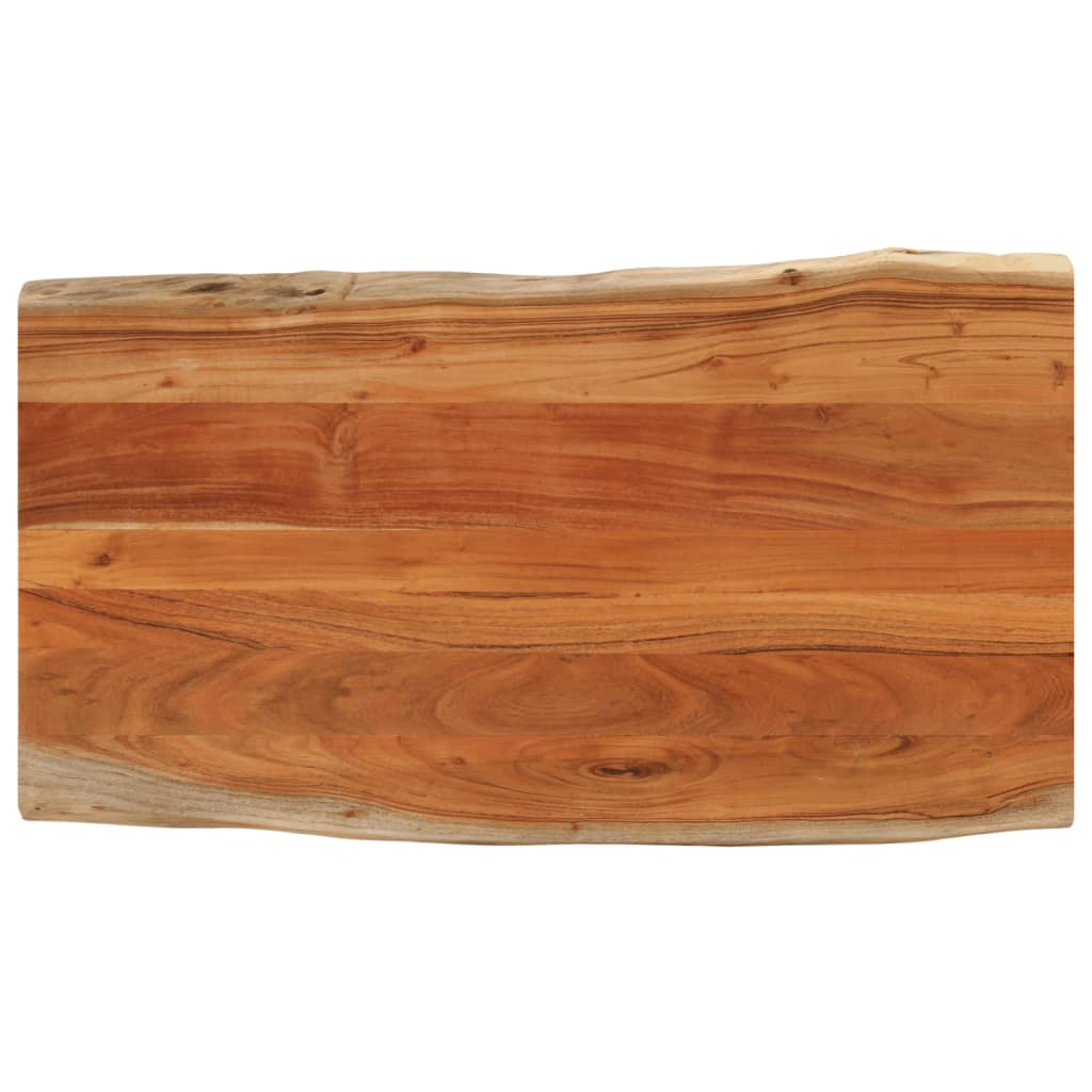 Tischplatte 40x40x2,5 cm Rechteckig Massivholz Akazie Baumkante