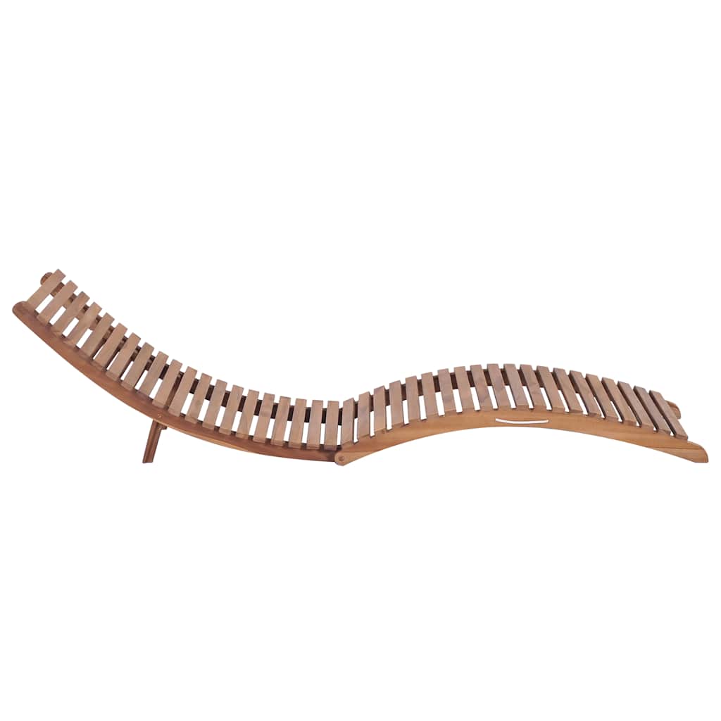 Sonnenliege Braun 198 x 55 x 58,5 cm Massivholz Teak