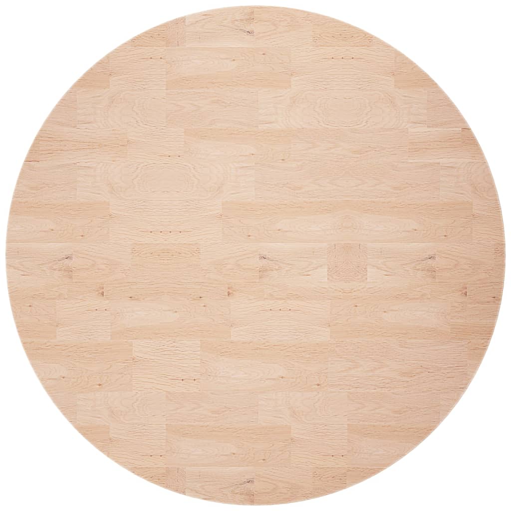 Runde Tischplatte Ø30x1,5 cm Unbehandeltes Massivholz Eiche