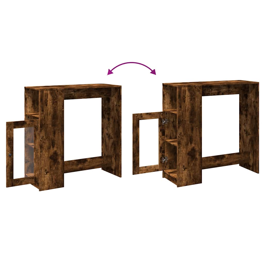 Bartisch Schwarz Eichen-Optik 101 x 40 x 103,5 cm Holzwerkstoff