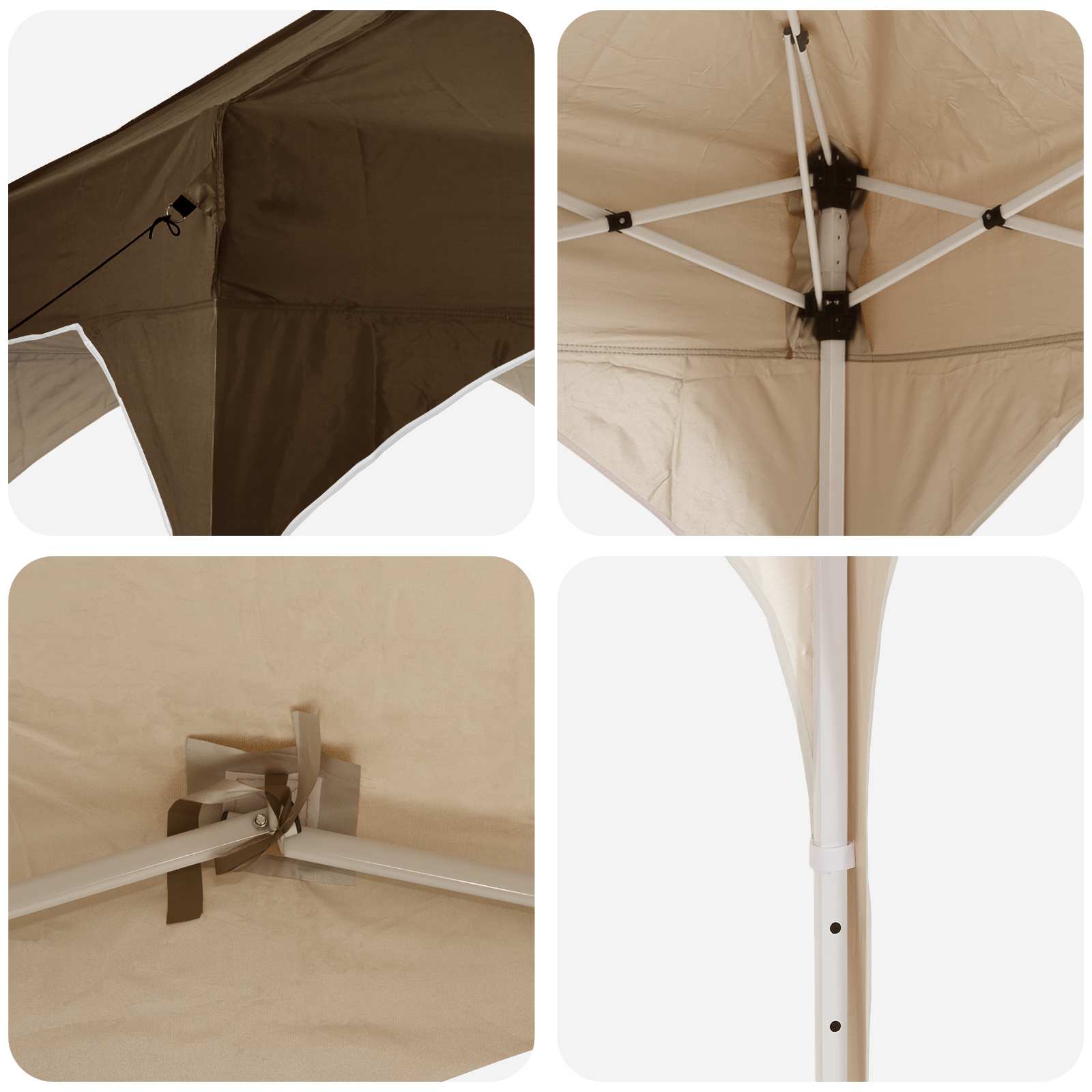 Pop-up Partyzelt 194 x 194 x 245 cm Creme