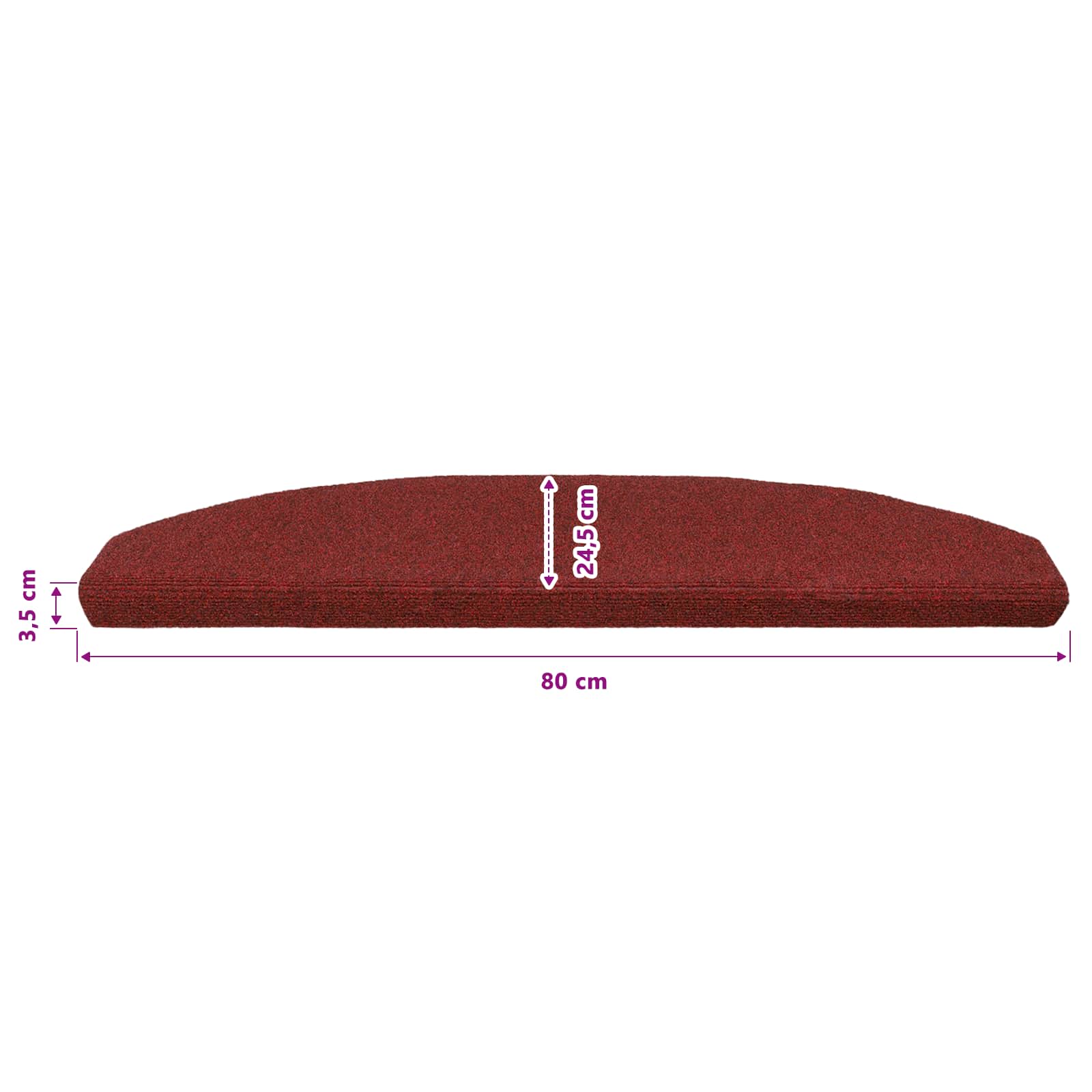 Selbstklebende Treppenschoner 15 pcs Beige 80 x 24,5 x 3,5 cm