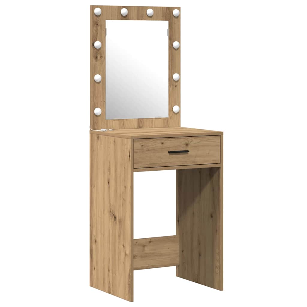 Schminktisch mit Schubladen Weiß 50 x 41 x 135 cm Holzwerkstoff