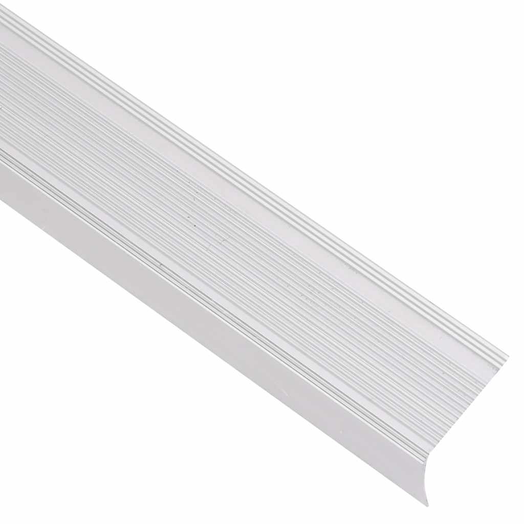 Treppenkantenprofile in L-Form 15 Stk. Aluminium 90 cm Silbern