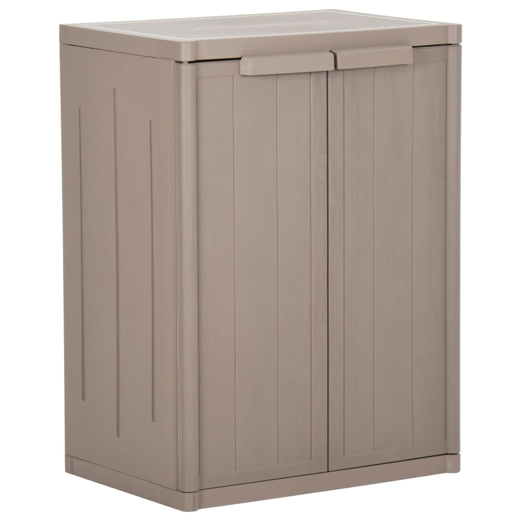 Gartenschrank Schwarz 65x45x88 cm PP Rattan-Optik