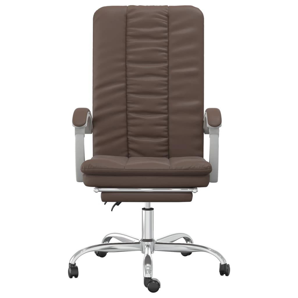 Bürostuhl mit Liegefunktion Schwarz Kunstleder