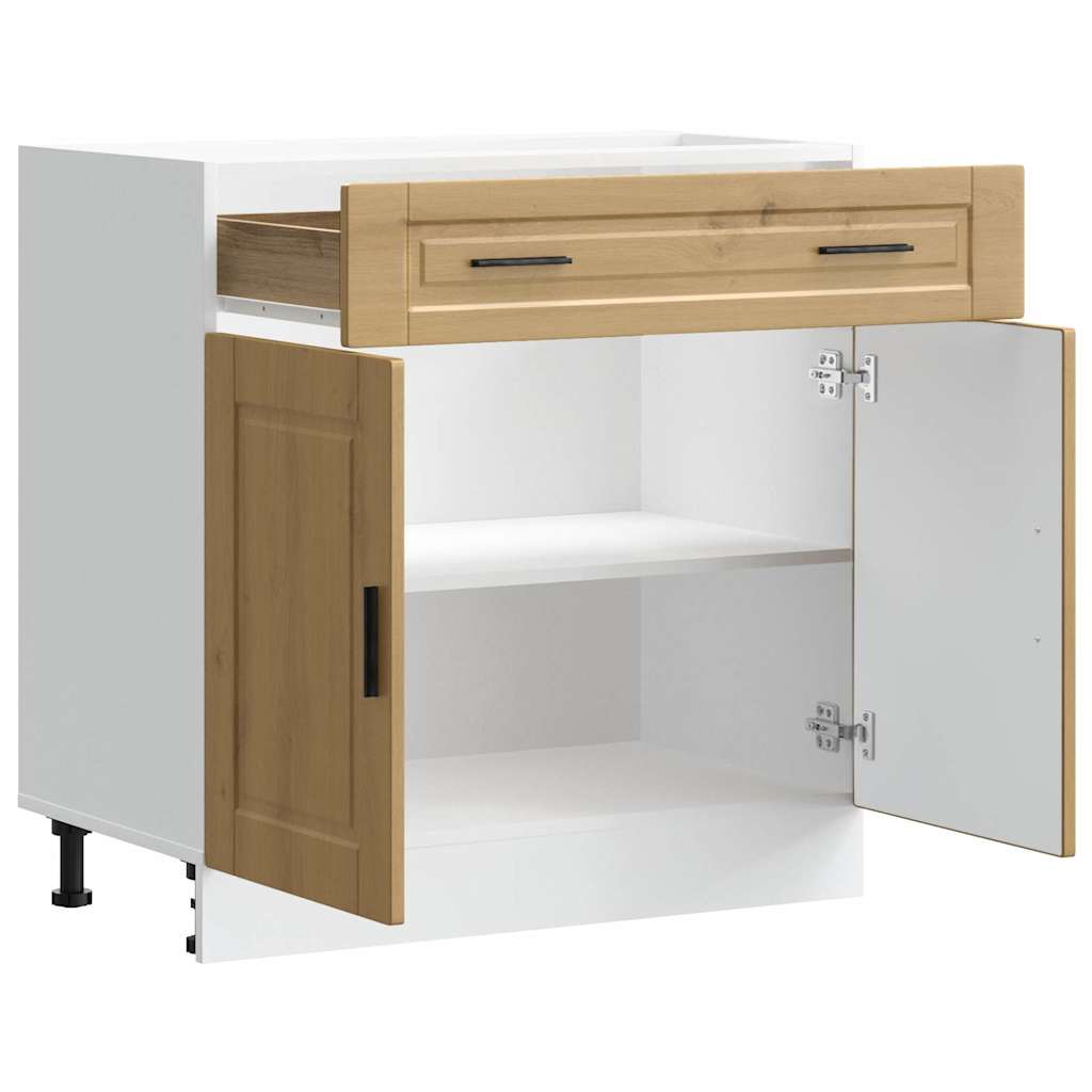 Herdumbauschränke 2 Stk. Porto Weiß Holzwerkstoff