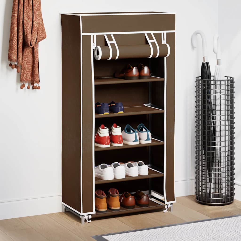 Schuhschrank Schuhregal Schuhablage 5 Schicht 58 x 28 x 106 cm Schwarz