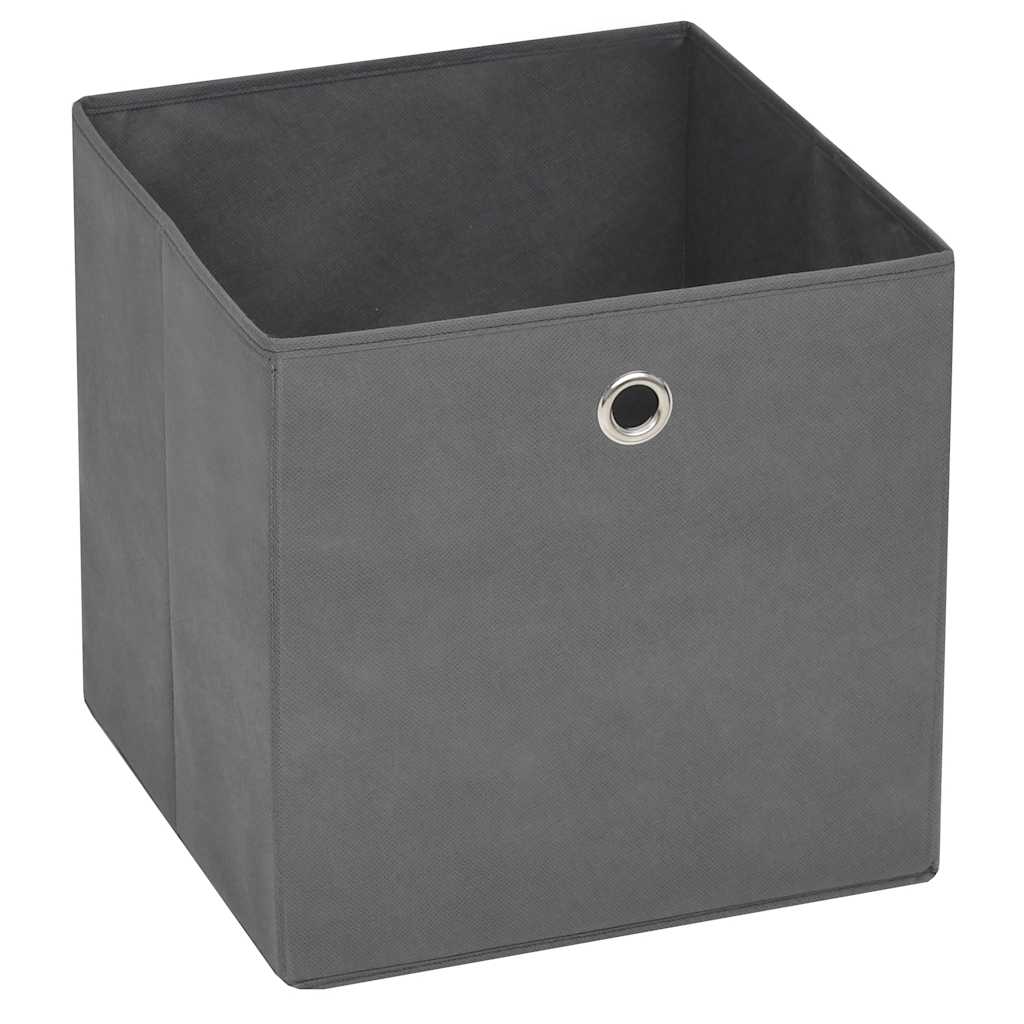 Aufbewahrungsboxen mit Deckeln 10 Stk. 28x28x28 cm Schwarz