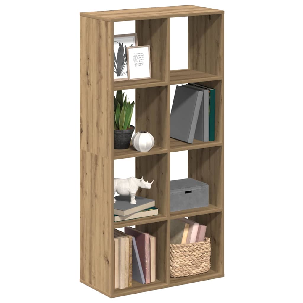 Bücherregal Weiß 137,5x29x137,5 cm Holzwerkstoff