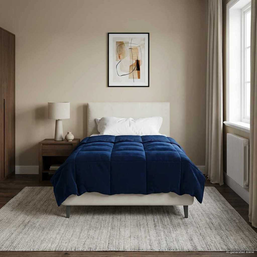 Winterbettdecke Gepolstert Anthrazit 240 x 260 cm Mikrofaser