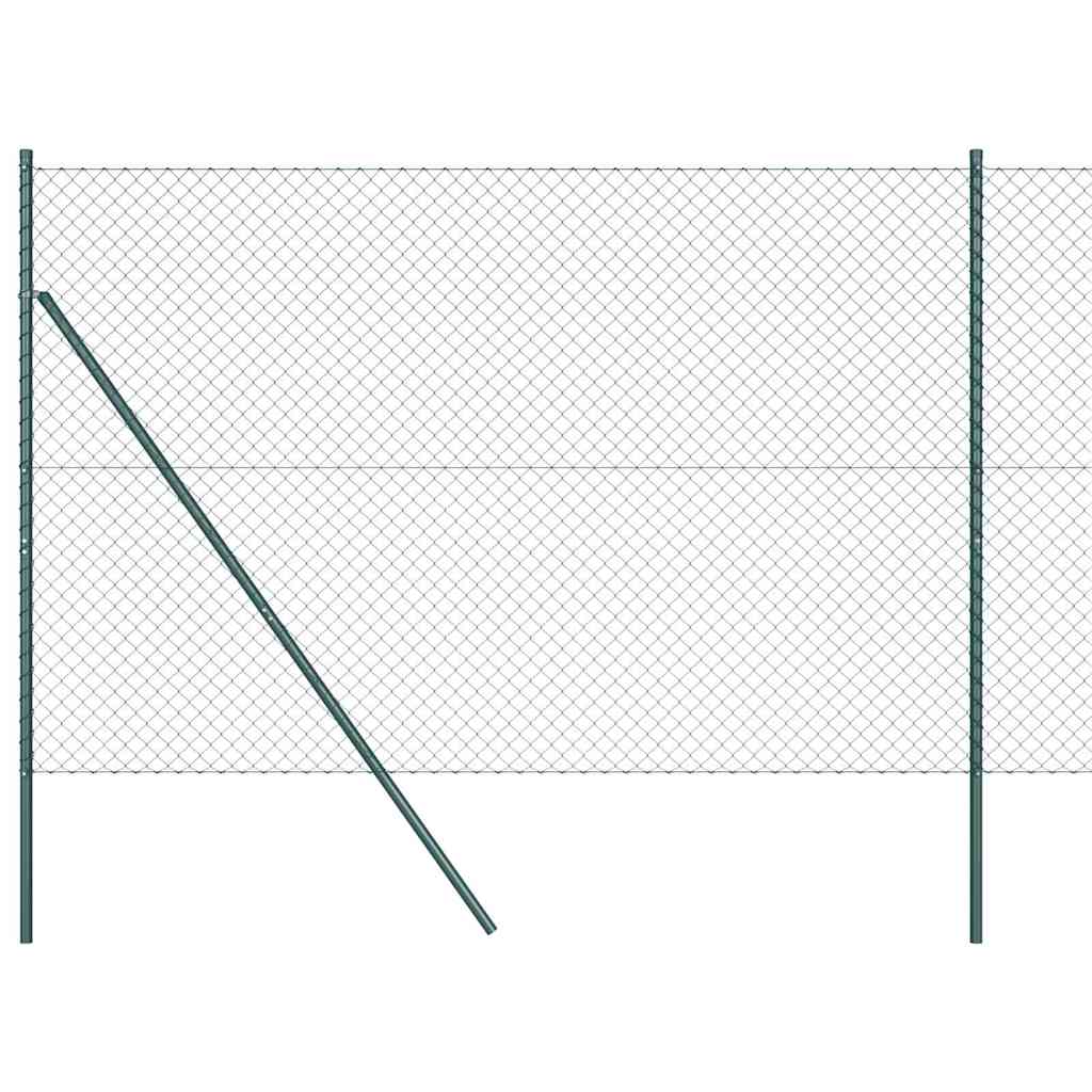 Outdoor Kettenglied-Zaun Erdfixierung 10 x 0,4 m Grün Netz