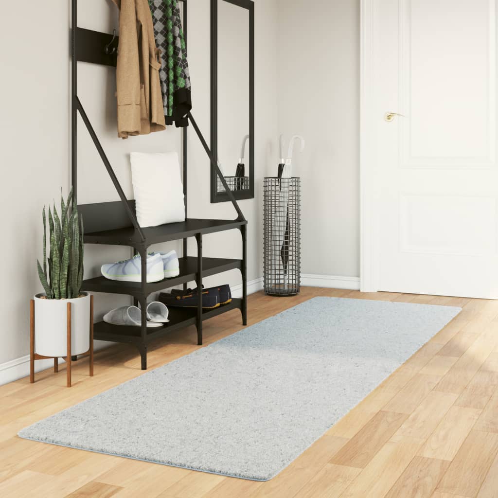 Teppich HUARTE Kurzflor Weich und Waschbar Anthrazit 60x110 cm