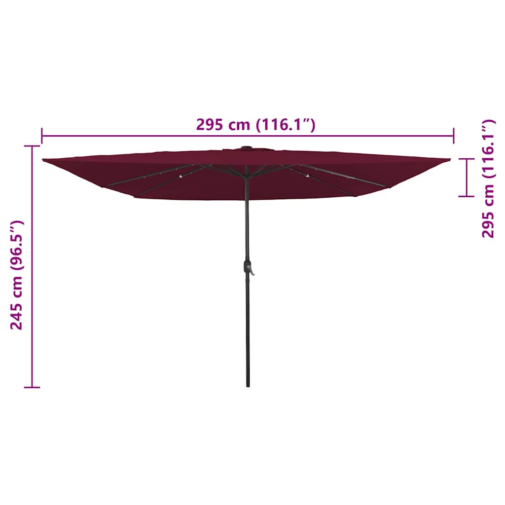 Garten-Sonnenschirm Sand 295 x 295 x 245 cm Polyester und Stahl