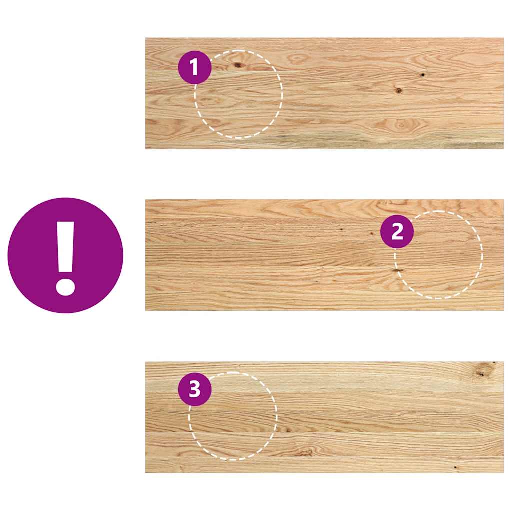 Treppenstufen 4 Stk. Unbehandelt 70x25x2 cm Massivholz Eiche